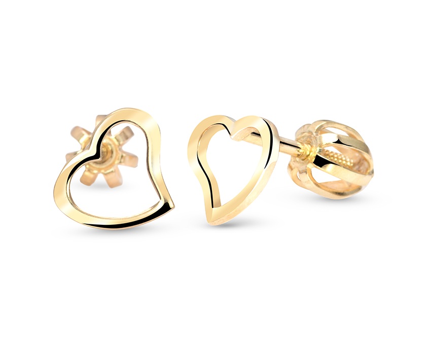 Cutie Jewellery Srdíčkové náušničky ze žlutého zlata C2760-30-X-1 - Náušnice Pecky