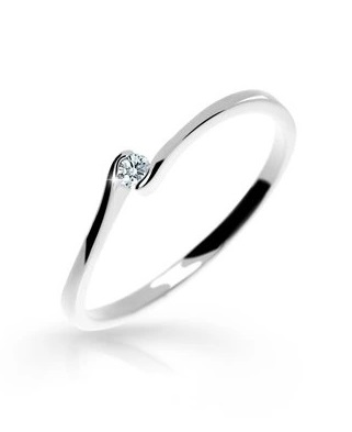 Cutie Jewellery Zásnubní prsten z&nbsp;bílého zlata Z6727-2947-10-X-2 55 mm - Prsteny Prsteny s&nbsp;kamínkem