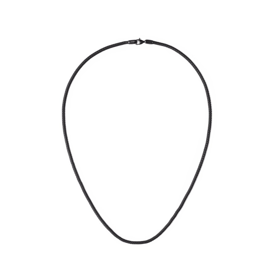 Daniel Wellington Černý ocelový náhrdelník Tide Mesh DW00401100 - Náhrdelníky