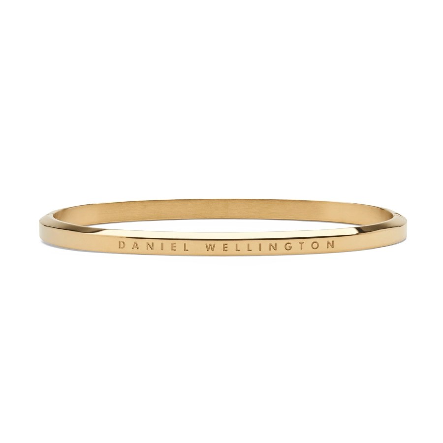 Daniel Wellington Elegantní pevný pozlacený náramek Classic DW004016 18,5 cm