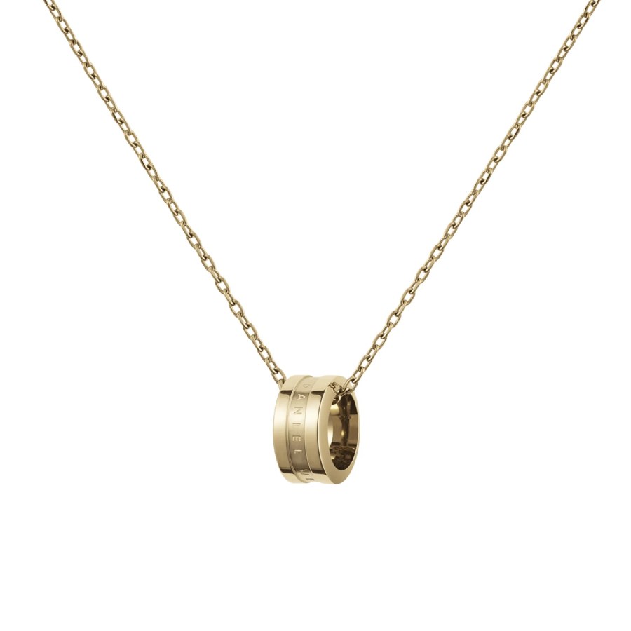 Daniel Wellington Fashion pozlacený náhrdelník s kruhovým přívěskem Elan DW00400515 - Náhrdelníky