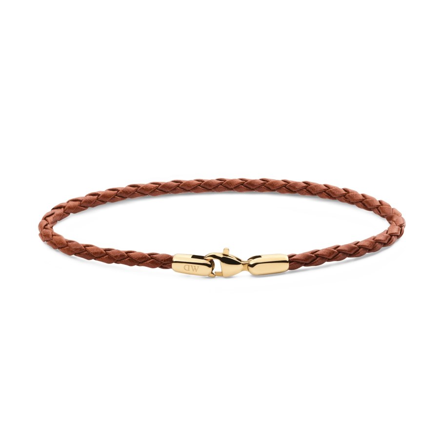 Daniel Wellington Hnědý pletený kožený náramek St Mawes Daniel DW0040174 19,5 cm Daniel Wellington Hnědý pletený kožený náramek St Mawes Daniel DW0040174 19,5 cm - Náramky Kožené náramky