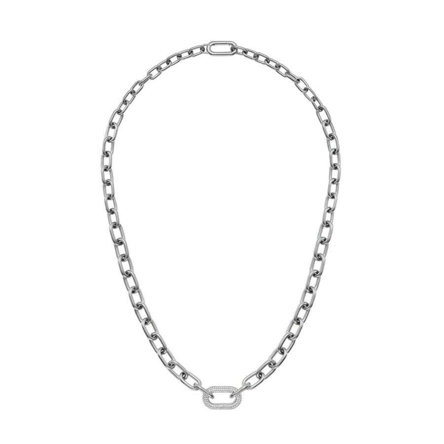 Daniel Wellington Luxusní ocelový náhrdelník s krystaly Crystal Link DW00400607 - Náhrdelníky