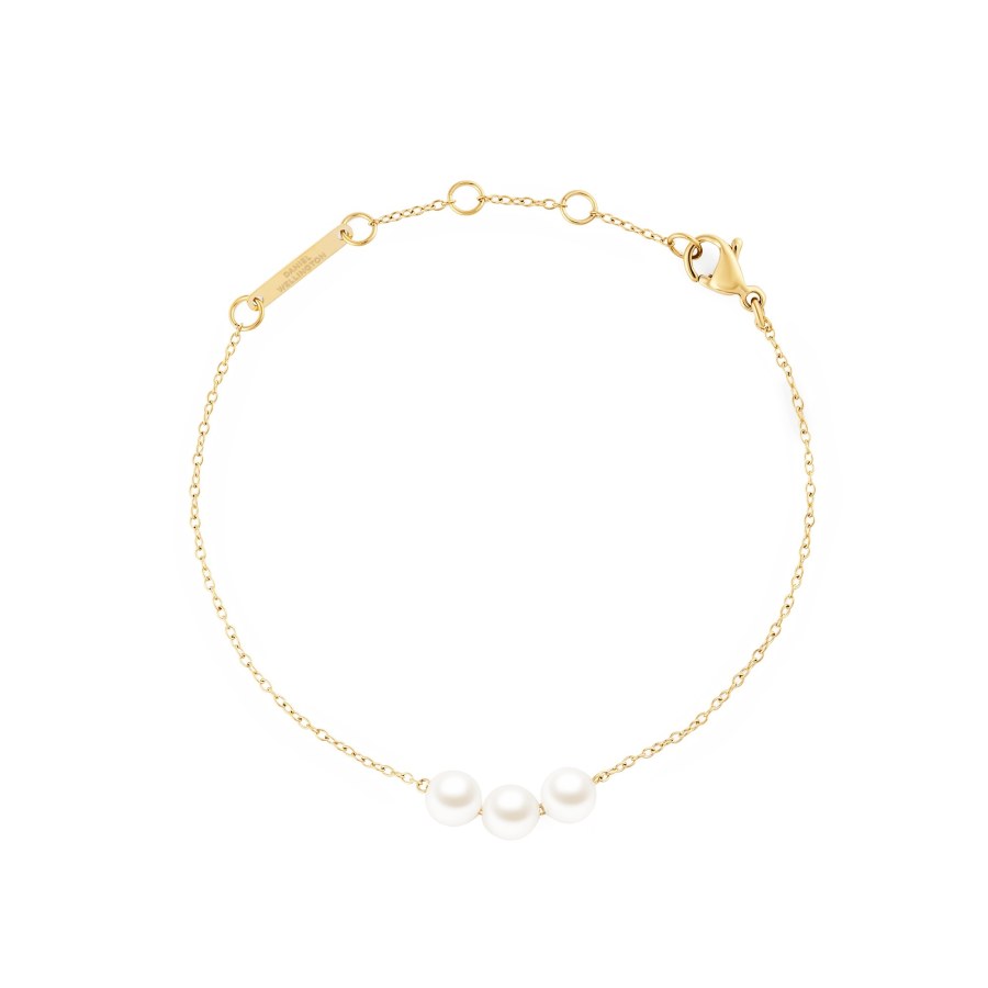 Daniel Wellington Nadčasový náramek se Swarovski perlami Pearl Trio DW00402104 - Náramky Řetízkové náramky