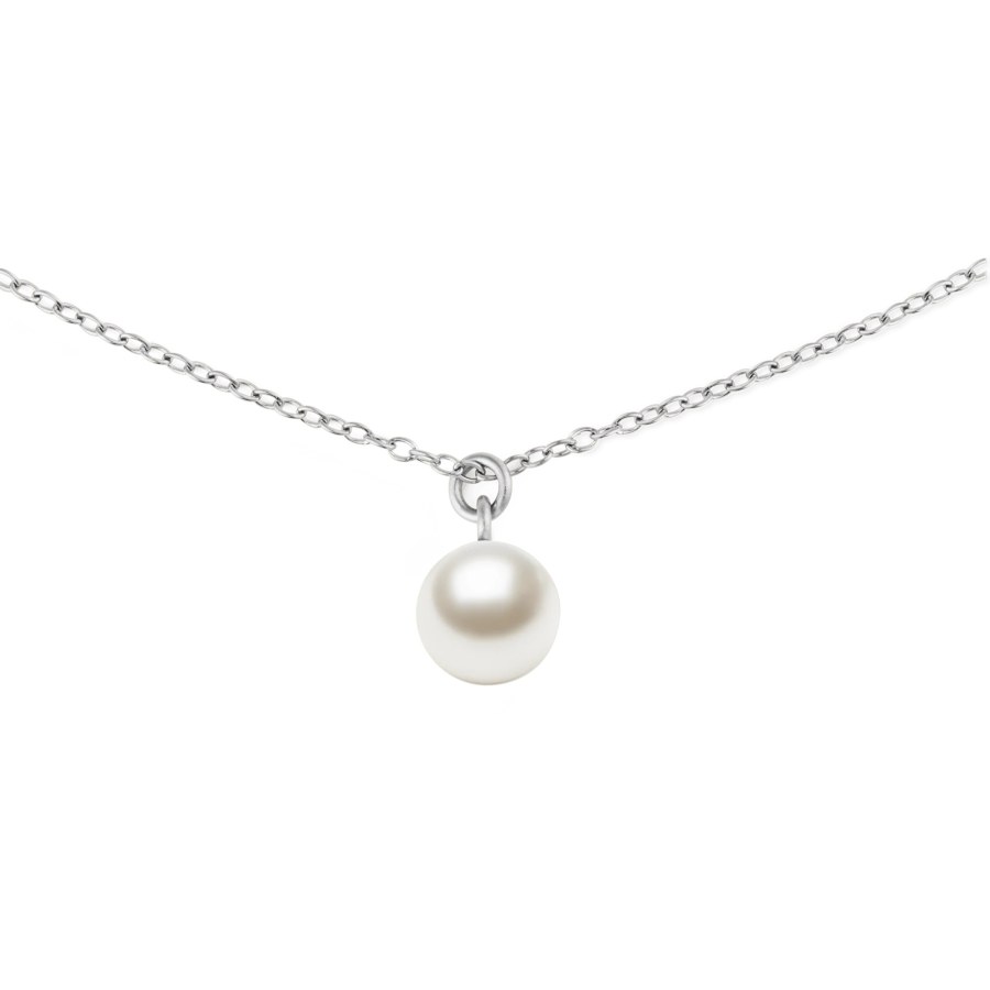 Daniel Wellington Ocelový náhrdelník s perlou Swarovski Pearl DW00401957