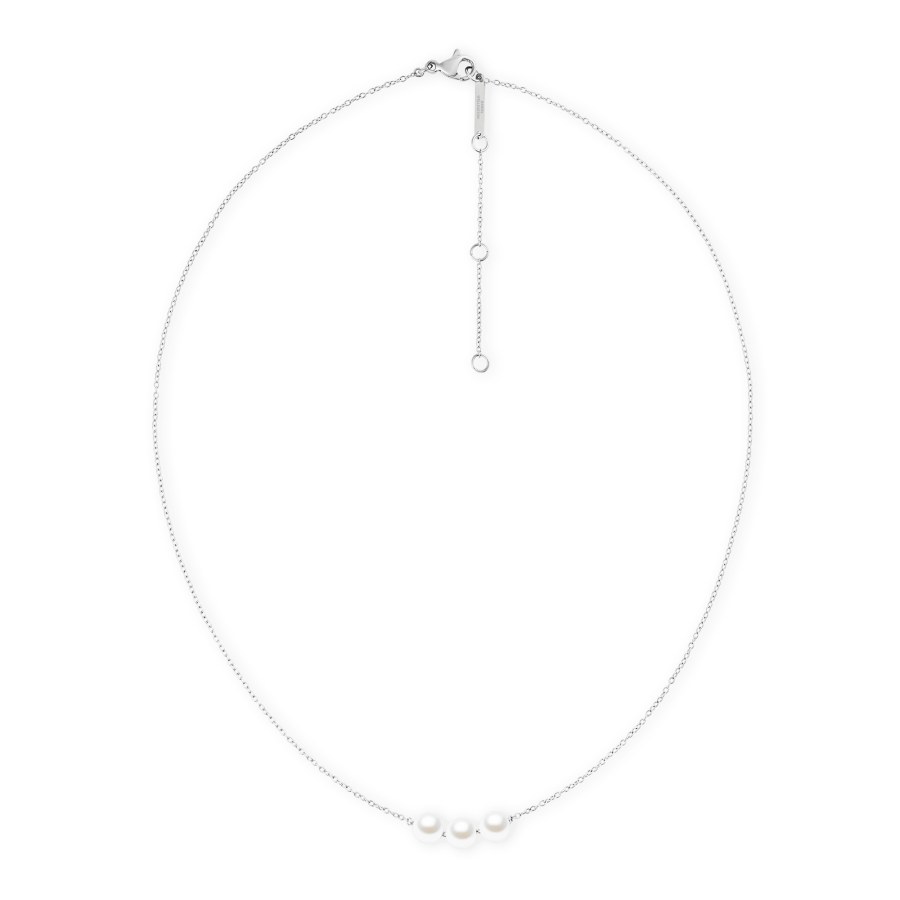 Daniel Wellington Ocelový náhrdelník se Swarovski perlami Pearl Trio DW00402109 - Náhrdelníky Perlové náhrdelníky