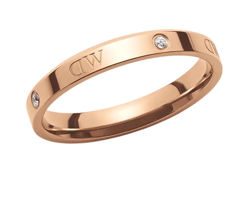 Daniel Wellington Originální bronzový prsten s&nbsp;krystaly Classic Lumine DW004002 50 mm - Prsteny Prsteny s&nbsp;kamínkem