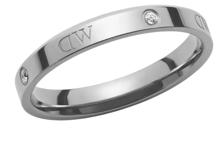 Daniel Wellington Originální ocelový prsten s&nbsp;krystaly Classic Lumine DW0040023 54 mm - Prsteny Prsteny s&nbsp;kamínkem