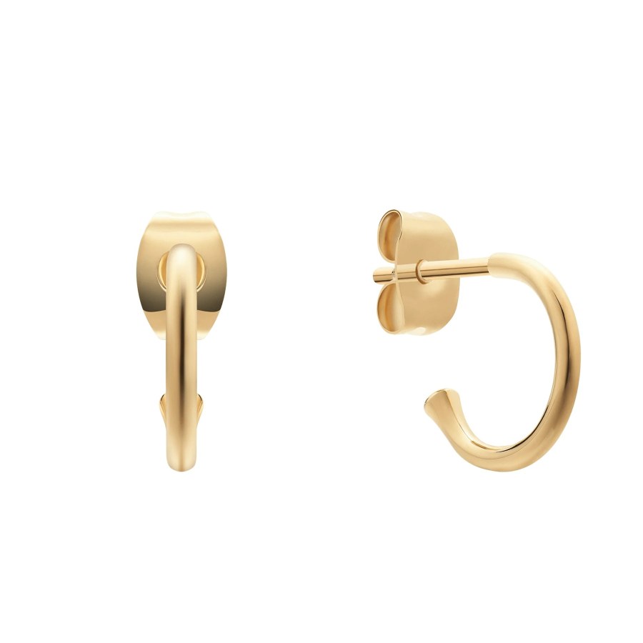 Daniel Wellington Pozlacené kruhové náušnice Charms DW00400768 - Náušnice Kruhy