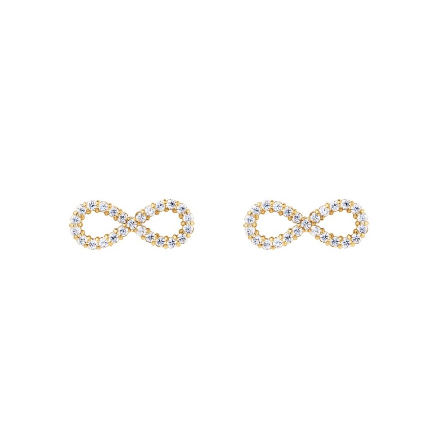 Daniel Wellington Pozlacené náušnice Nekonečno s kubickými zirkony Mirelle DW00401614