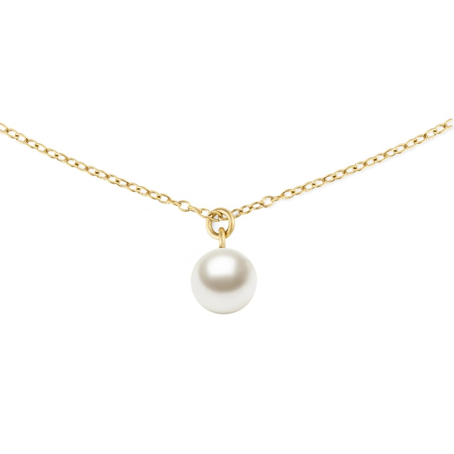 Daniel Wellington Pozlacený náhrdelník s perlou Swarovski Pearl DW00401958
