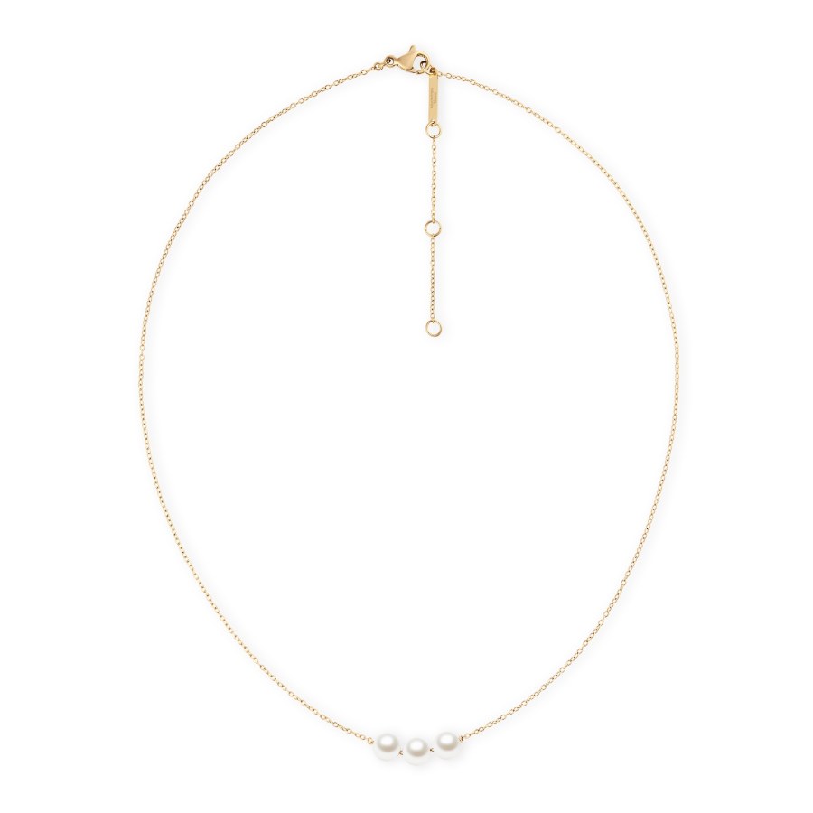 Daniel Wellington Pozlacený náhrdelník se Swarovski perlami Pearl Trio DW00402110 - Náhrdelníky Perlové náhrdelníky