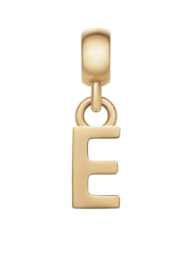 Daniel Wellington Pozlacený přívěsek písmeno "E" Charms DW00400488 Daniel Wellington Pozlacený přívěsek písmeno "E" Charms DW00400488 - Přívěsky a korálky