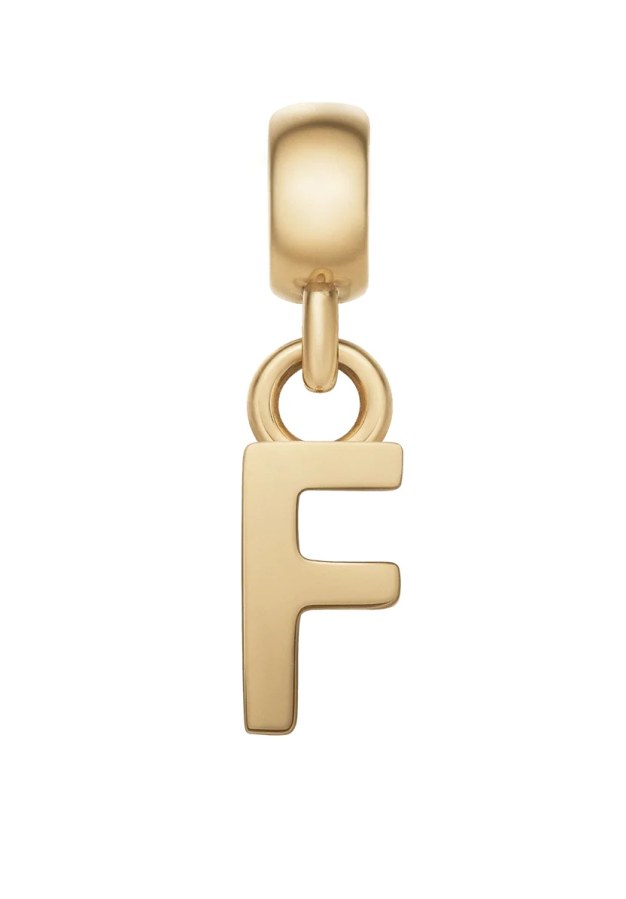 Daniel Wellington Pozlacený přívěsek písmeno "F" Charms DW00400489 Daniel Wellington Pozlacený přívěsek písmeno "F" Charms DW00400489 - Přívěsky a korálky