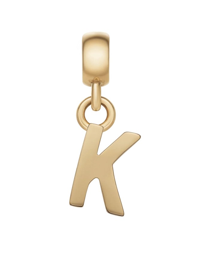 Daniel Wellington Pozlacený přívěsek písmeno "K" Charms DW00400494 Daniel Wellington Pozlacený přívěsek písmeno "K" Charms DW00400494 - Přívěsky a korálky