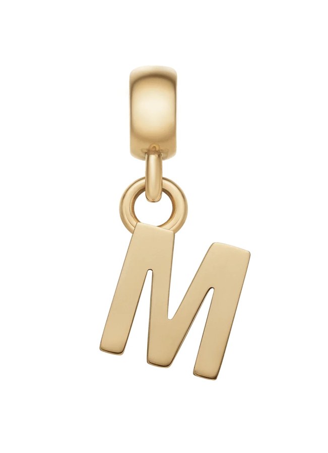 Daniel Wellington Pozlacený přívěsek písmeno "M" Charms DW00400496 Daniel Wellington Pozlacený přívěsek písmeno "M" Charms DW00400496 - Přívěsky a korálky