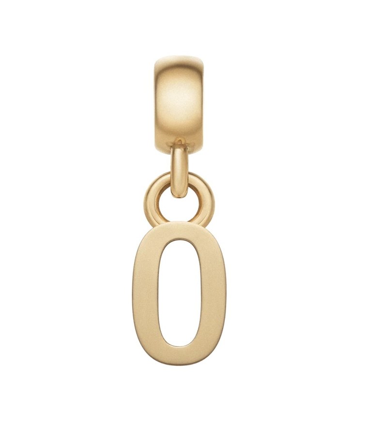 Daniel Wellington Pozlacený přívěsek písmeno "O" Charms DW00400498 Daniel Wellington Pozlacený přívěsek písmeno "O" Charms DW00400498 - Přívěsky a korálky