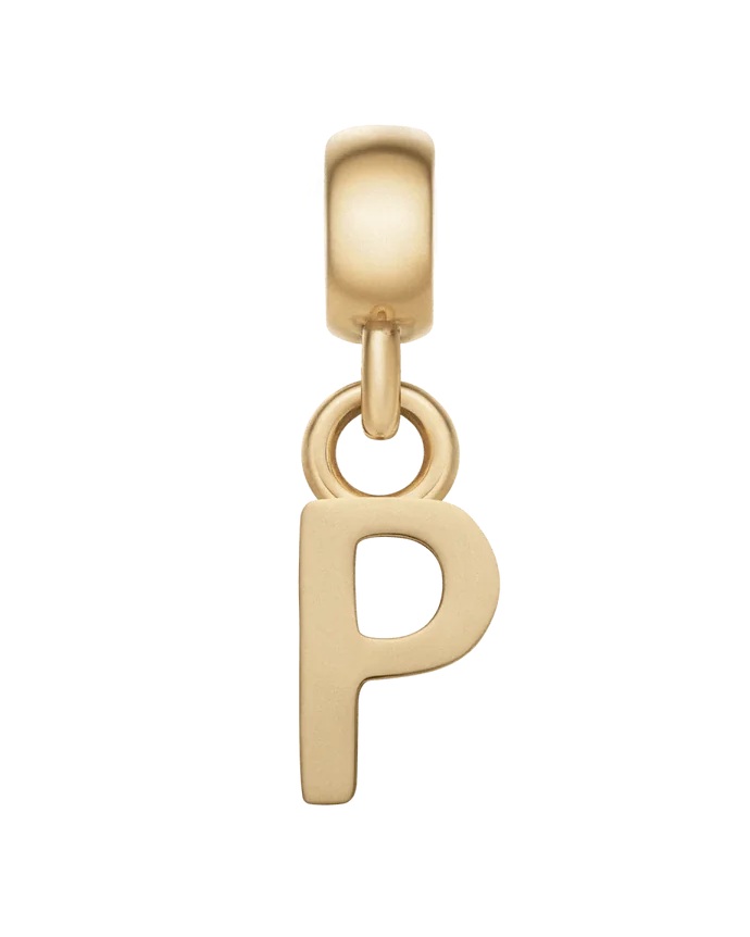 Daniel Wellington Pozlacený přívěsek písmeno "P" Charms DW00400499 Daniel Wellington Pozlacený přívěsek písmeno "P" Charms DW00400499 - Přívěsky a korálky