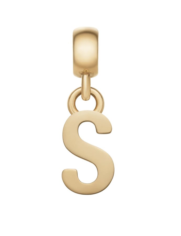 Daniel Wellington Pozlacený přívěsek písmeno "S" Charms DW00400502 Daniel Wellington Pozlacený přívěsek písmeno "S" Charms DW00400502 - Přívěsky a korálky