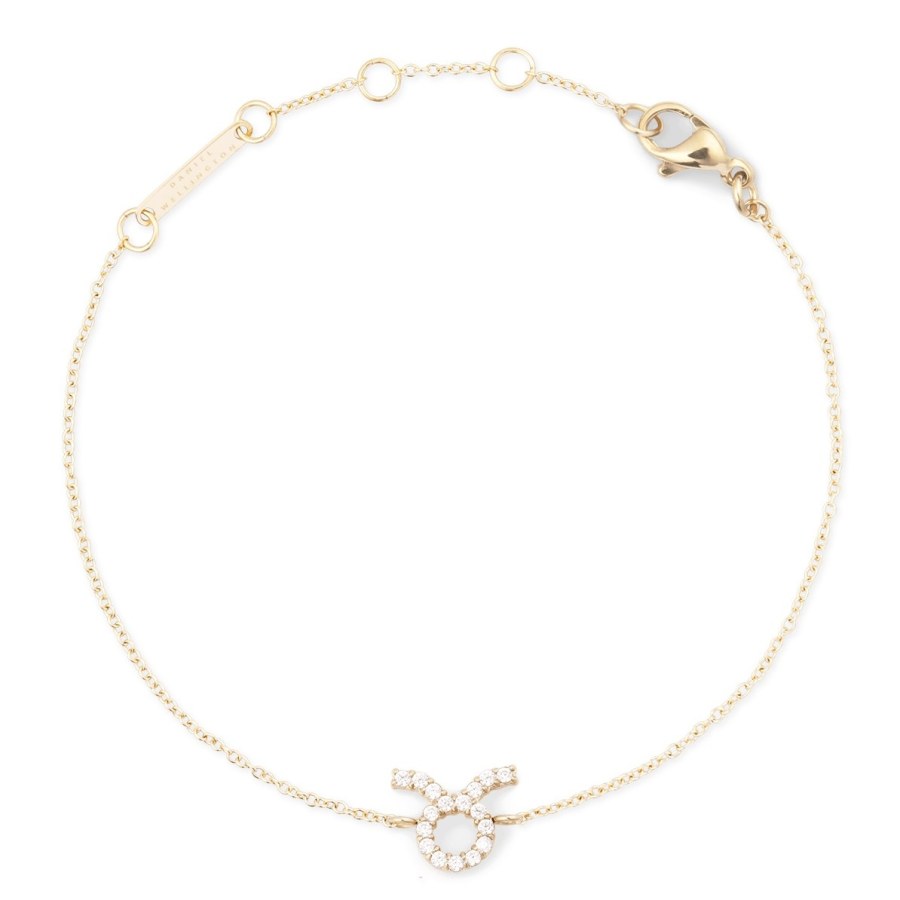 Daniel Wellington Pozlacený řetízkový náramek znamení Býk Crystal Zodiac DW00400908 Daniel Wellington Pozlacený řetízkový náramek znamení Býk Crystal Zodiac DW00400908 - Náramky Řetízkové náramky