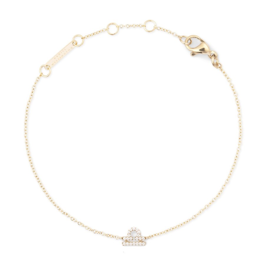 Daniel Wellington Pozlacený řetízkový náramek znamení Váhy Crystal Zodiac DW00400913 - Náramky Řetízkové náramky