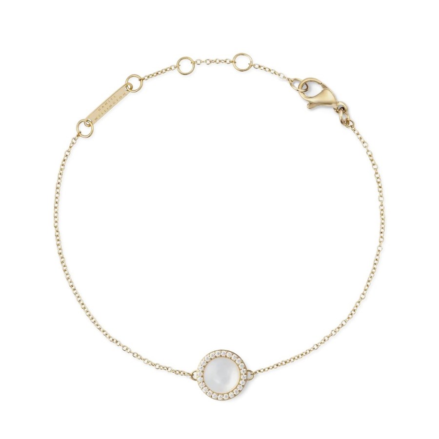 Daniel Wellington Půvabný náramek s perletí a krystaly Audrey DW00401423 Daniel Wellington Půvabný náramek s perletí a krystaly Audrey DW00401423 - Náramky Řetízkové náramky