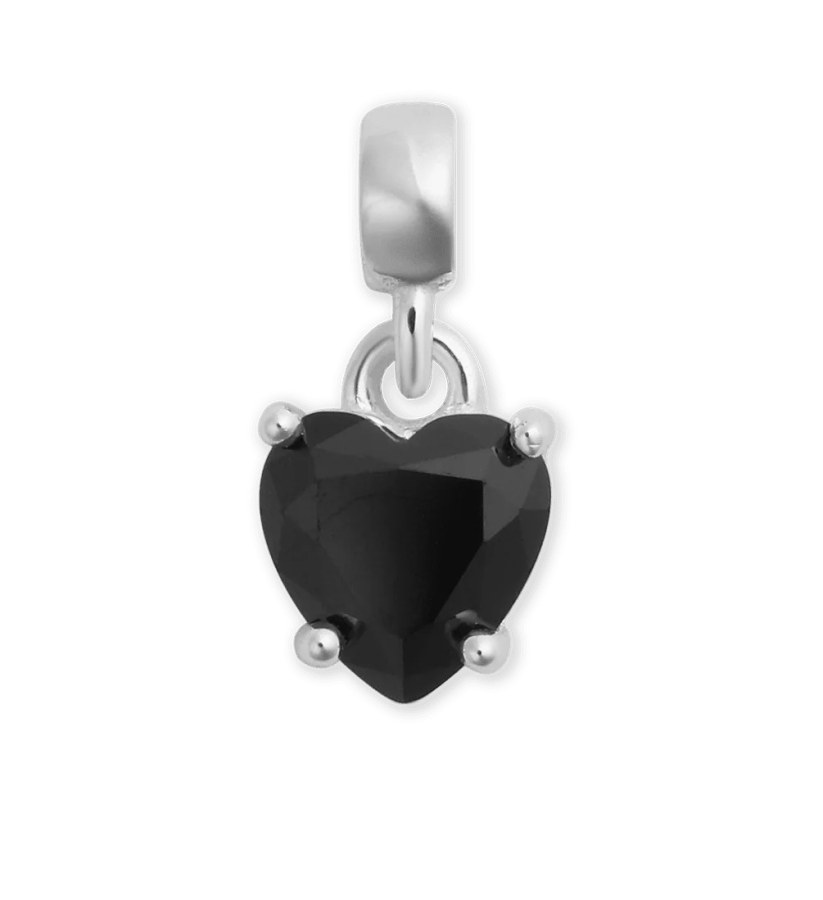 Daniel Wellington Stříbrný přívěsek s černým srdíčkem Charms DW00401052 Daniel Wellington Stříbrný přívěsek s černým srdíčkem Charms DW00401052 - Přívěsky a korálky