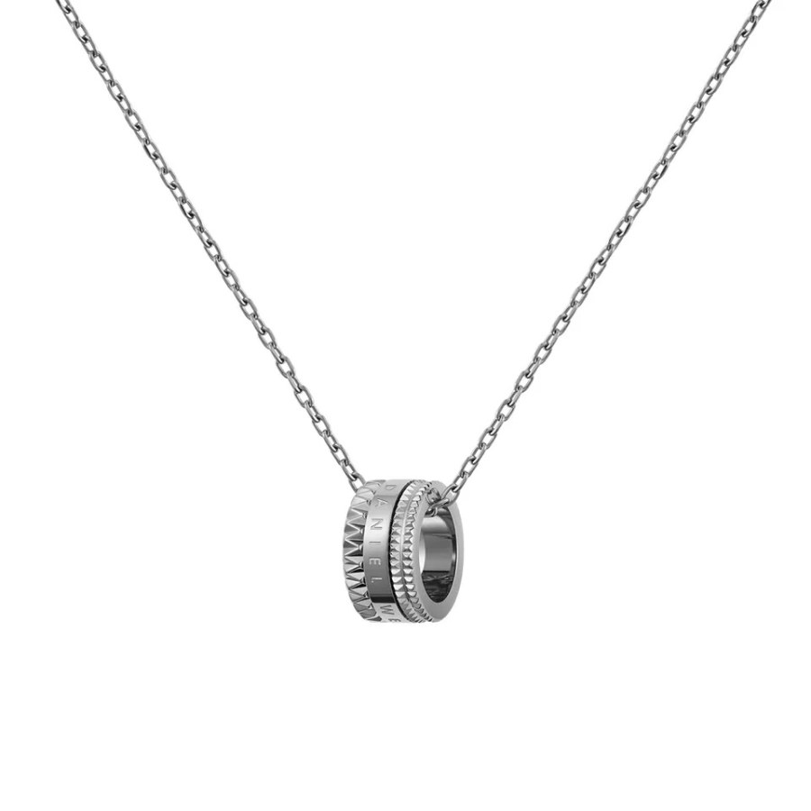 Daniel Wellington Stylový ocelový náhrdelník s kruhovým přívěskem Elevation DW00400195 - Náhrdelníky