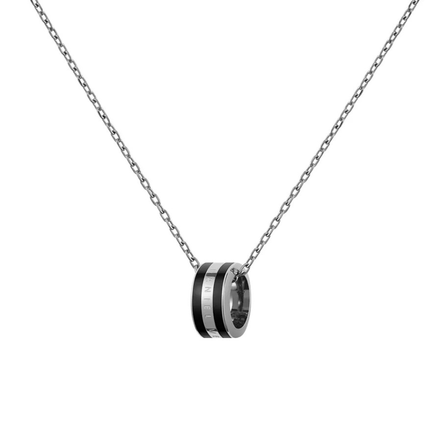 Daniel Wellington Stylový ocelový náhrdelník s kruhovým přívěskem Emalie DW00400307 - Náhrdelníky