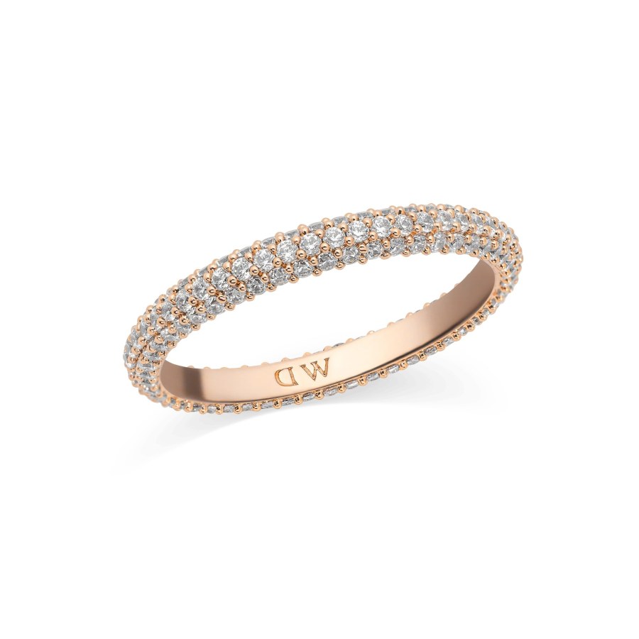 Daniel Wellington Třpytivý bronzový prsten s kubickými zirkony Pavé DW0040169 54 mm - Prsteny Prsteny s kamínkem