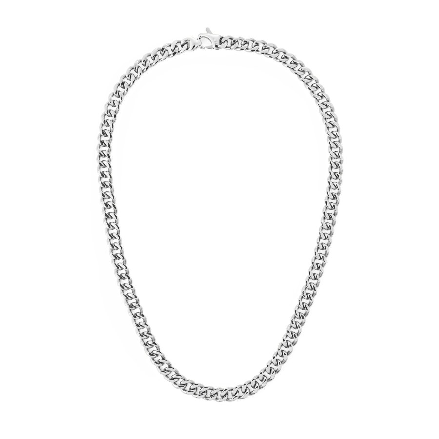 Daniel Wellington Výrazný ocelový náhrdelník pro muže Ellipse Cuban Chain DW00401669 - Náhrdelníky
