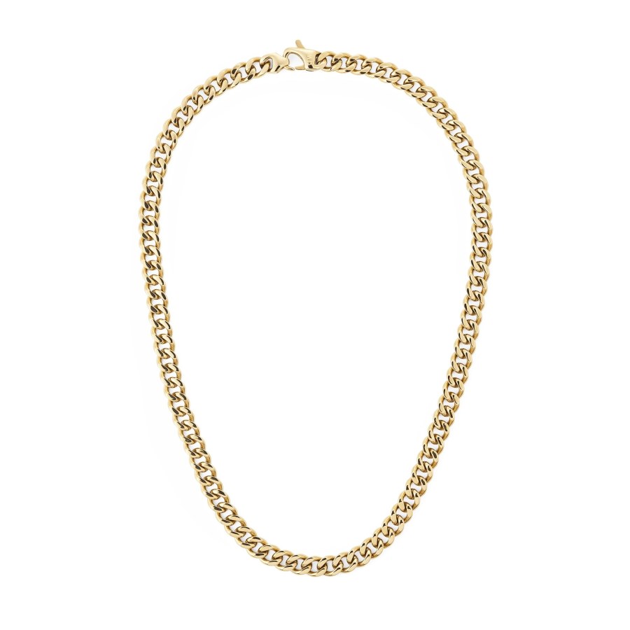 Daniel Wellington Výrazný pozlacený náhrdelník pro muže Ellipse Cuban Chain DW00401668