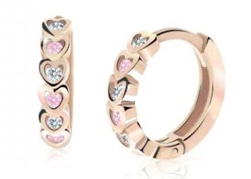 Cutie Jewellery Dětské kruhové náušnice z růžového zlata C3339-80-X-4 růžová Cutie Jewellery Dětské kruhové náušnice z růžového zlata C3339-80-X-4 růžová - Náušnice Kruhy
