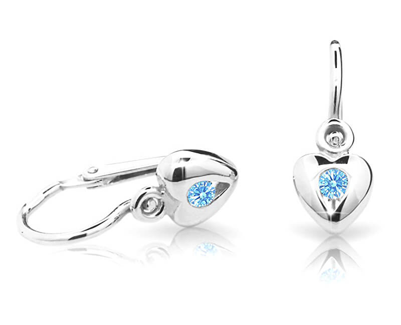 Cutie Jewellery Dětské náušnice z bílého zlata C1556-10-X-2 světle modrá Cutie Jewellery Dětské náušnice z bílého zlata C1556-10-X-2 světle modrá - Náušnice Visací náušnice