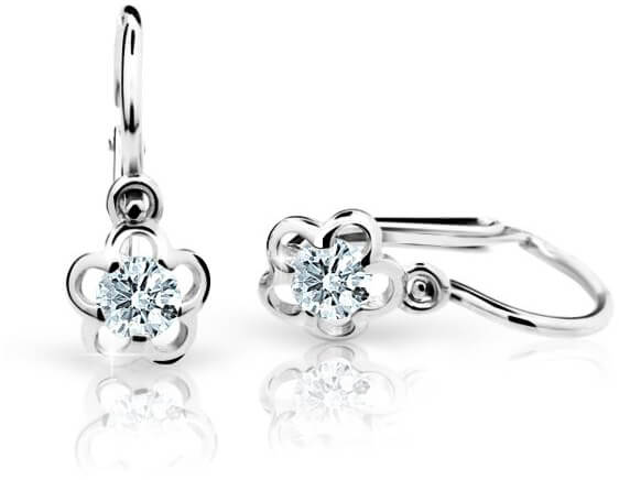 Cutie Jewellery Dětské náušnice z&nbsp;bílého zlata C1945-10-X-2 bílá - Náušnice Visací náušnice