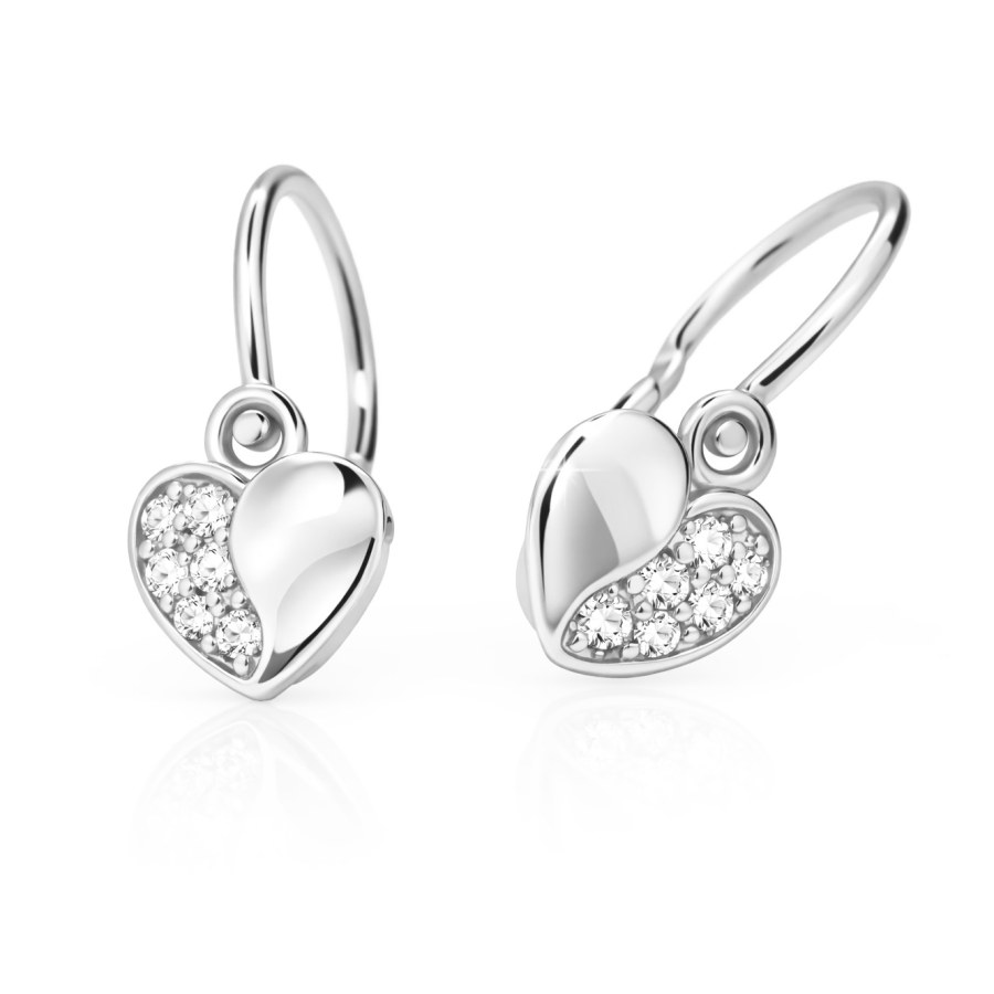 Cutie Jewellery Dětské náušnice z bílého zlata C2160-10-X-2 bílá
