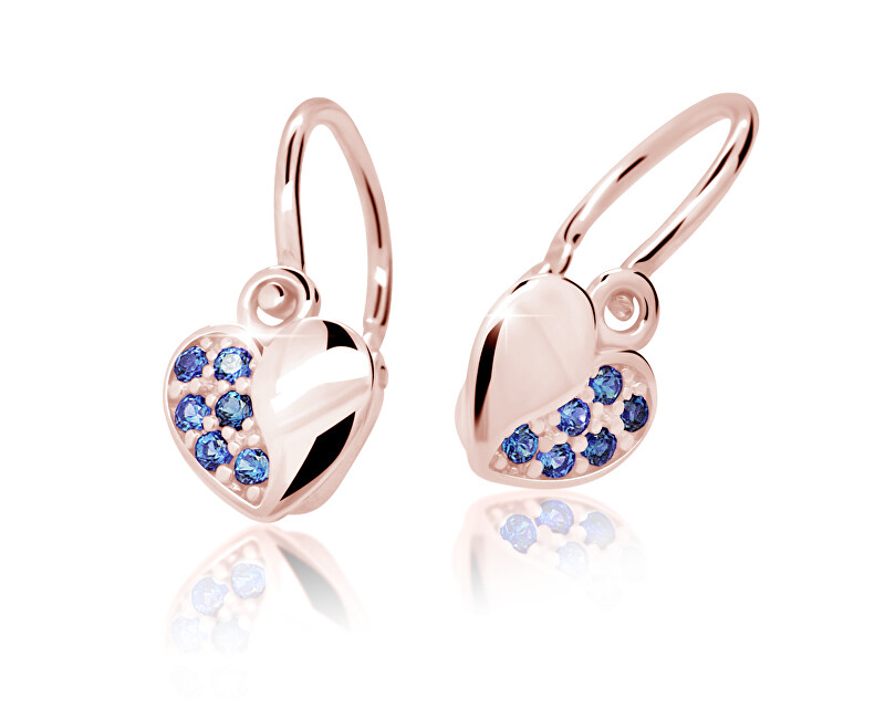 Cutie Jewellery Dětské náušnice z růžového zlata C2160-10-X-4 modrá Cutie Jewellery Dětské náušnice z růžového zlata C2160-10-X-4 modrá - Náušnice Visací náušnice