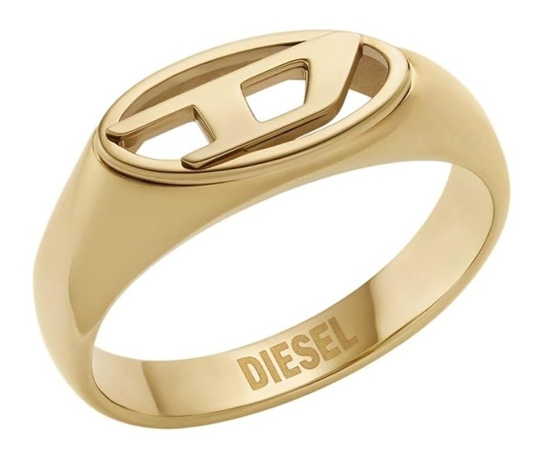 Diesel Fashion pozlacený prsten s&nbsp;logem DX1588710 62 mm - Prsteny Prsteny bez kamínku
