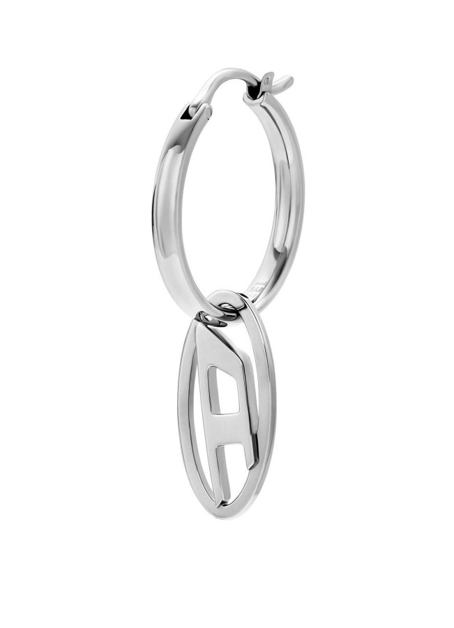 Diesel Single kruhová náušnice 2v1 D Logo DX1601040 - Náušnice Asymetrické náušnice