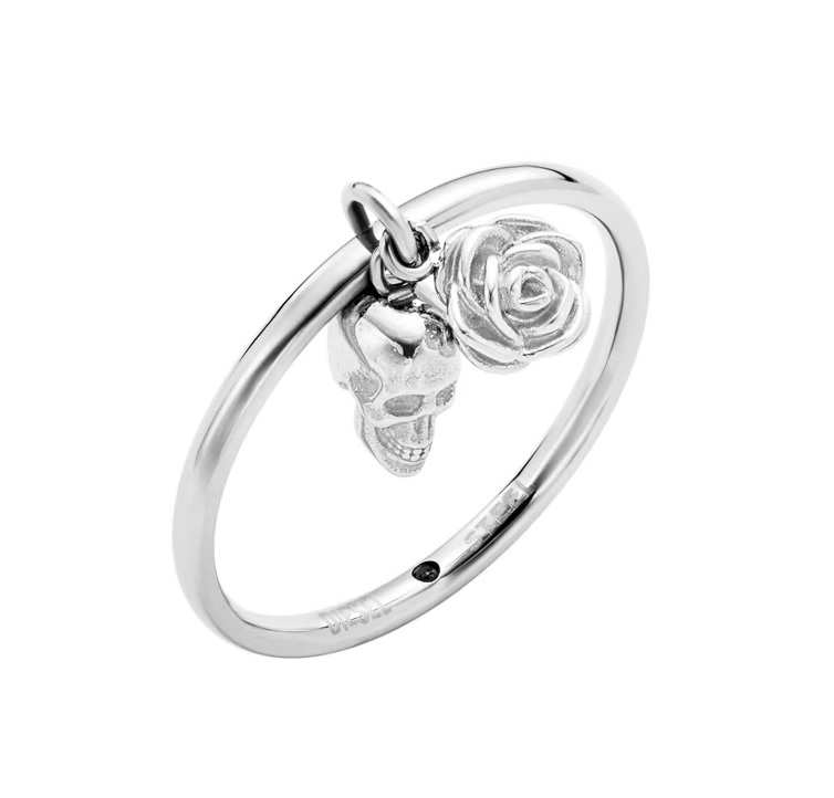 Diesel Stylový dámský prsten s&nbsp;přívěskem DX1602040 62 mm - Prsteny Prsteny bez kamínku