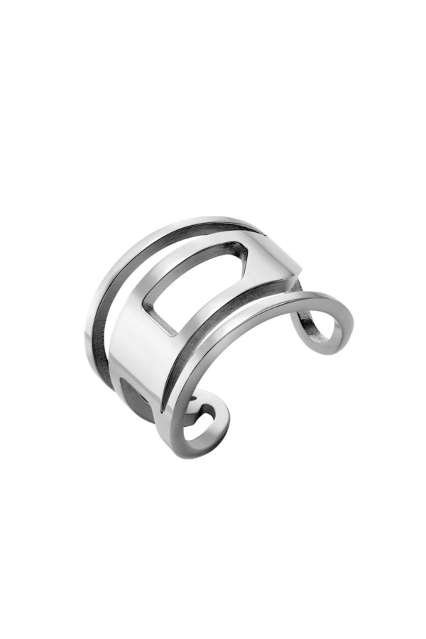 Diesel Stylový otevřený prsten z&nbsp;oceli DX1548040 60 mm - Prsteny Prsteny bez kamínku
