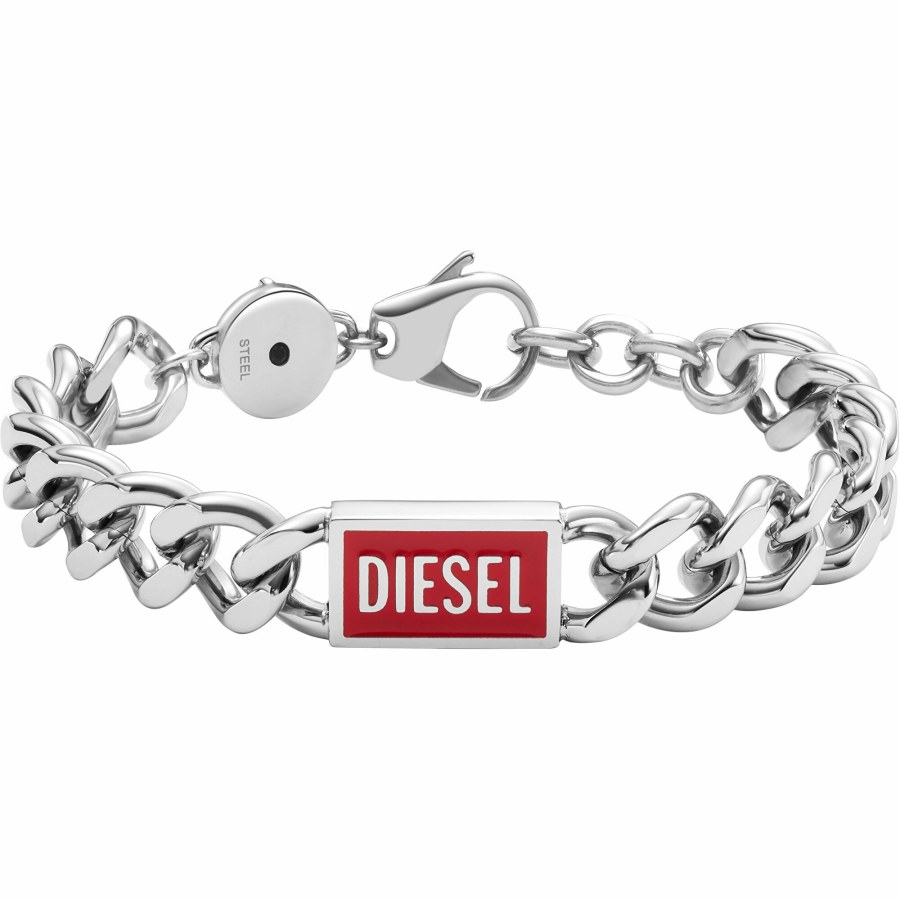 Diesel Výrazný ocelový náramek pro muže DX1371040 - Náramky Řetízkové náramky