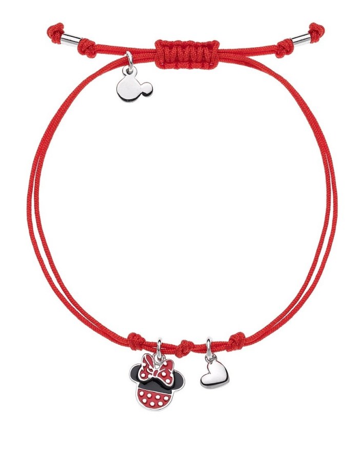 Disney Červený textilní náramek Minnie Mouse BS00012RL - Náramky Náramky se symboly