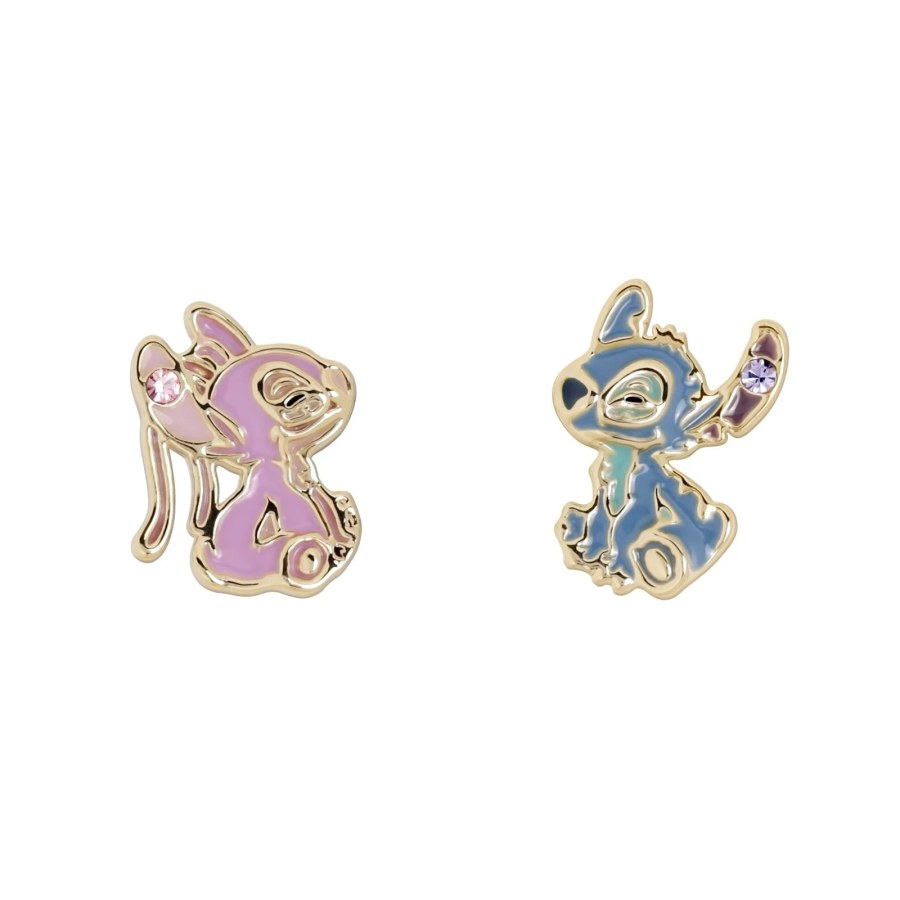 Disney Pozlacené asymetrické náušnice Angel a&nbsp;Stitch EF01504YRML.PH - Náušnice Pecky