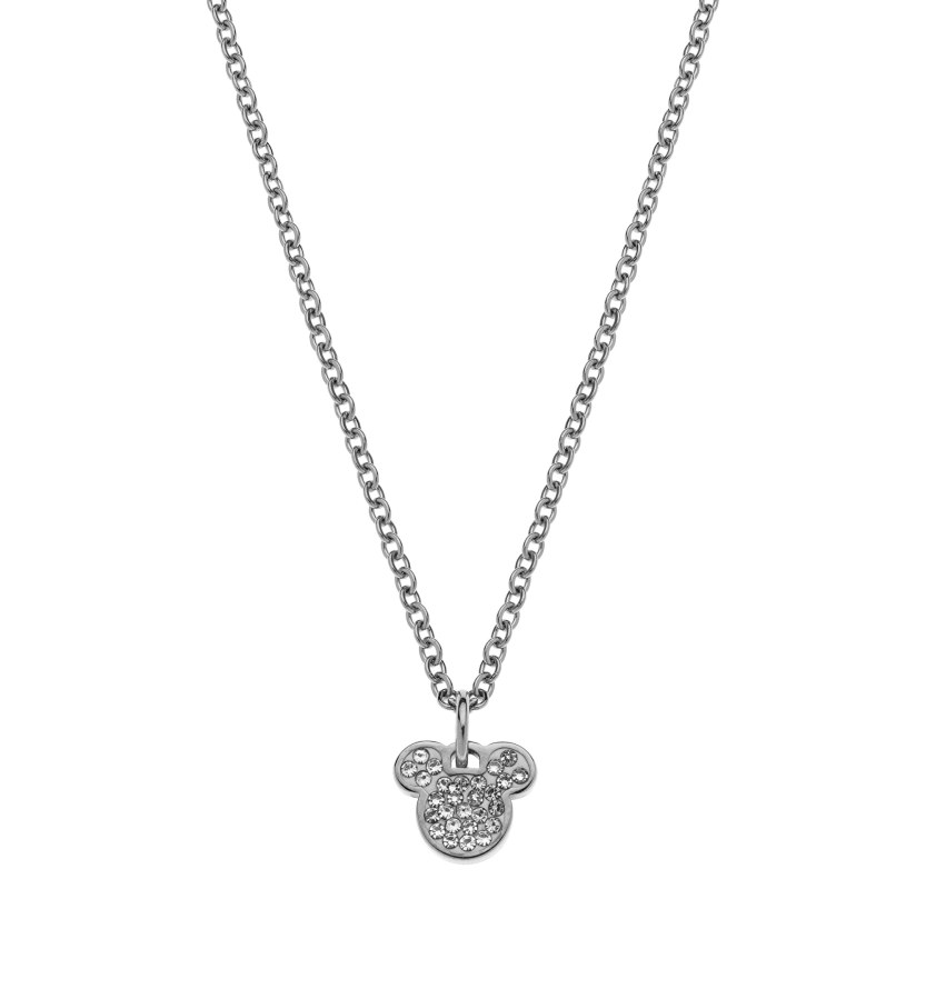 Disney Půvabný ocelový náhrdelník Mickey and Minnie Mouse N600581RWL-B.CS (řetízek, přívěsek) - Náhrdelníky