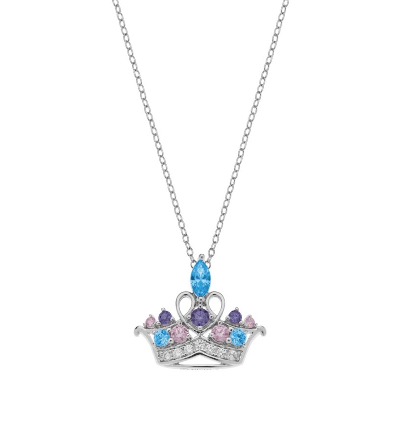 Disney Půvabný stříbrný náhrdelník Princess CS00016RZML-P.CS (řetízek, přívěsek) - Náhrdelníky