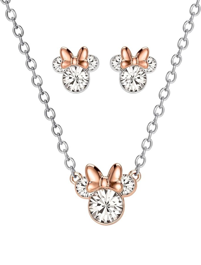 Disney Set šperků s krystaly Minnie Mouse SF00155TRWL (náušnice, náhrdelník)