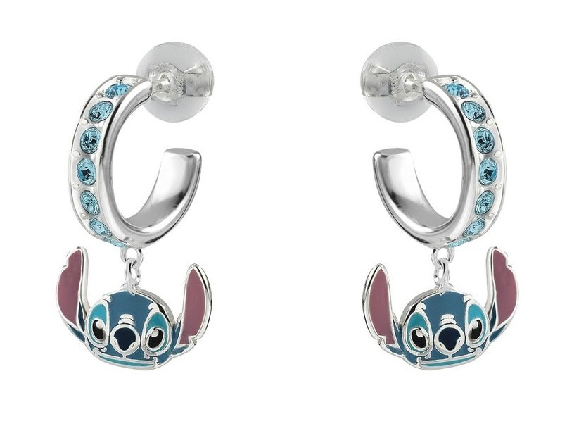 Disney Stříbrné kruhy s přívěsky Stitch Lilo a Stitch ES00099SRQL.CS Disney Stříbrné kruhy s přívěsky Stitch Lilo a Stitch ES00099SRQL.CS - Náušnice Visací náušnice