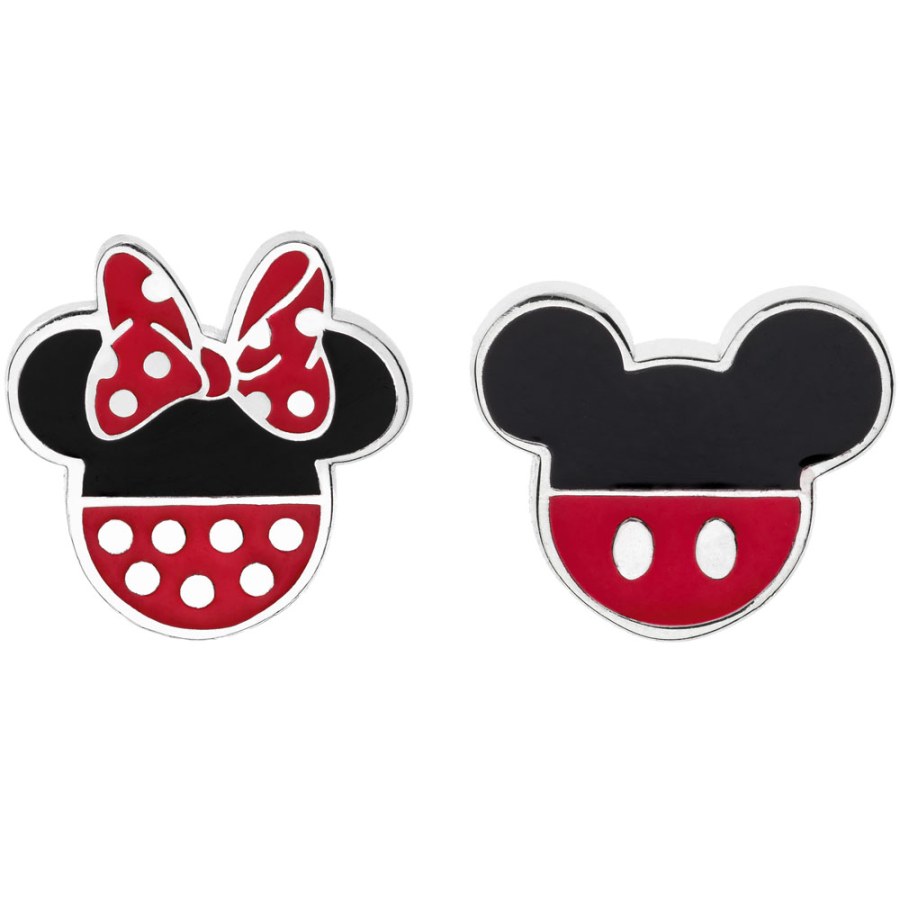 Disney Stříbrné náušnice pecky Mickey and Minnie Mouse ES00007SL.CS - Náušnice Pecky