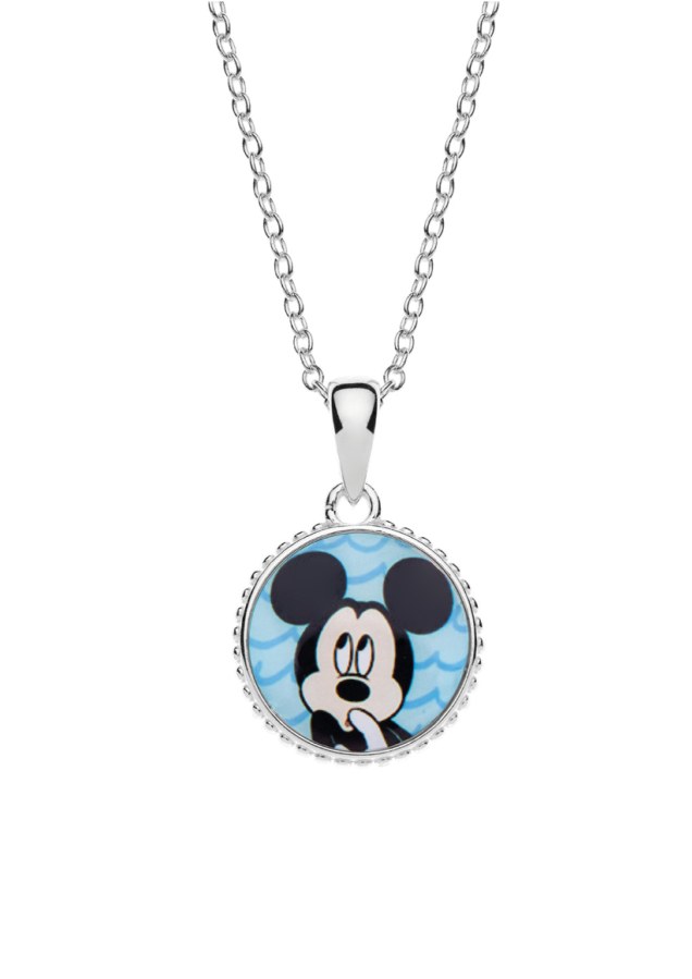 Disney Stříbrný náhrdelník Mickey Mouse CS00017SL-P.CS (řetízek, přívěsek) - Náhrdelníky
